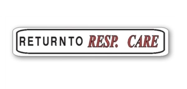 Label for Return to Respiratory Care, Roll/200