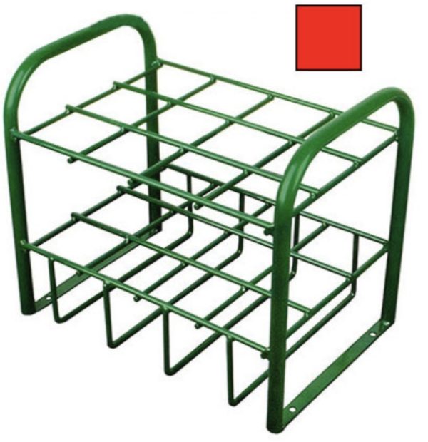 Cylinder Stand with Bumper Guard Kit, D & E, (12) - PAINTED RED