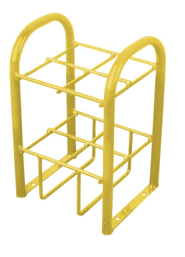 Cylinder Stand with Bumper Guard Kit, D & E, (4) - PAINTED YELLOW