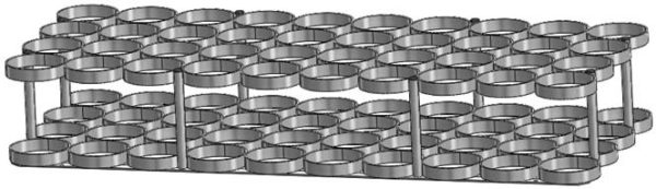 "D" & "E" Cylinder Stand, Zinc Plated, Holds 40 Cylinders