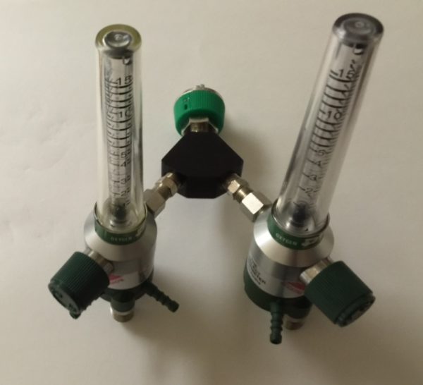 Precision Medical 15 LPM DUAL SELECT Oxygen Flowmeter - Ohmeda (OHIO)