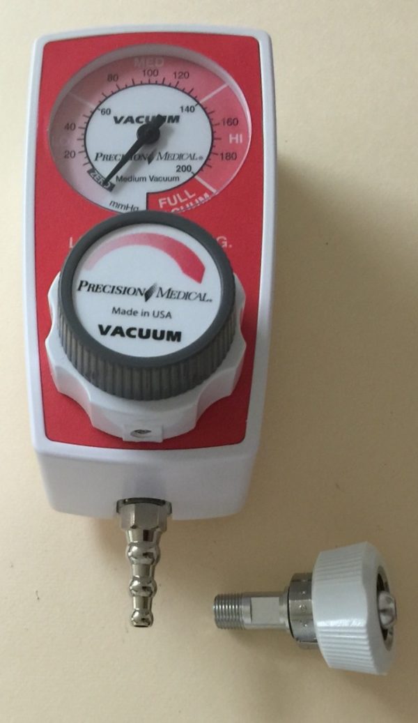 Precision Medical 3 Mode Continuous Suction Regulator with Tubing Nipple, DISS HT Connection