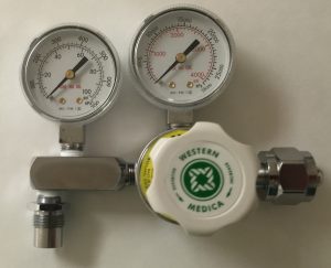 Western Medica Air Regulator, Adjustable 0-100 PSI, Large Cylinder