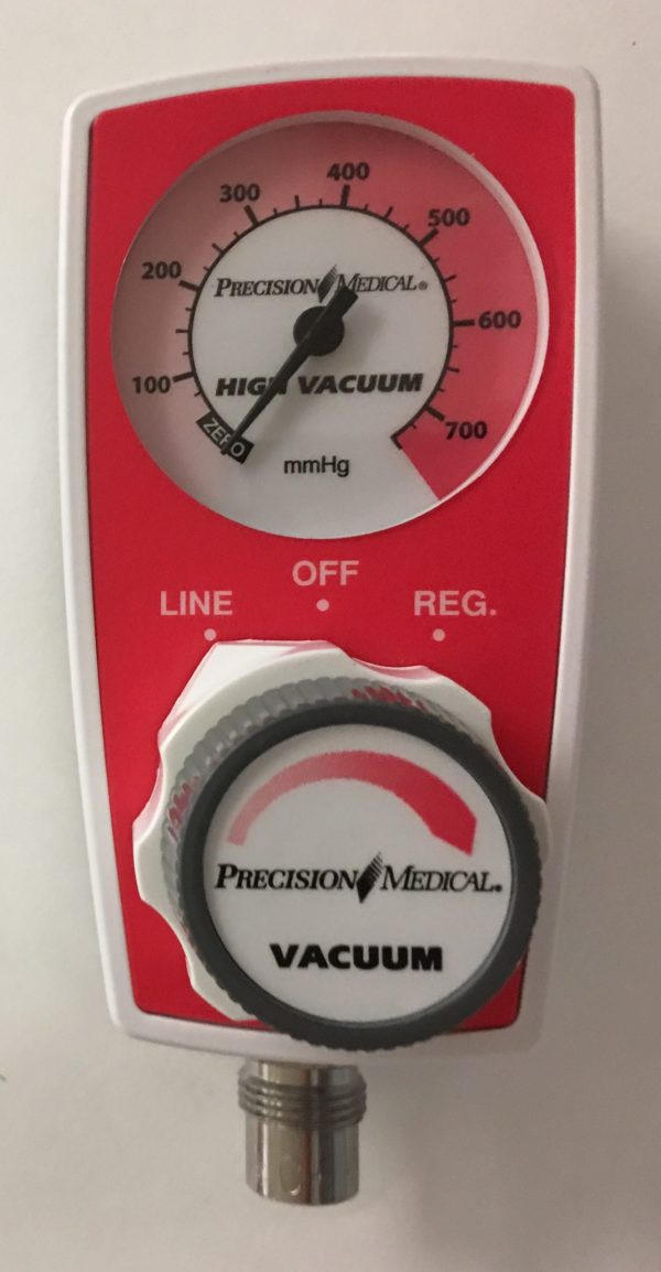 Precision Medical 3 Mode Continuous Suction Regulator, High Vac, 0-760 mm Hg, Ohmeda Inlet, DISS M Outlet