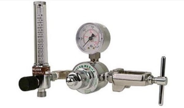 Heliox Regulator With Flowmeter CGA890 for Small Cylinder