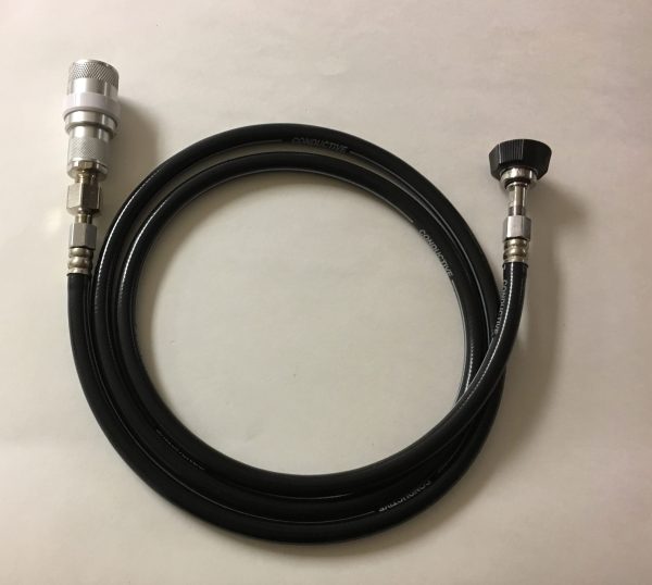 Nitrogen Hose, 10 FT, with Female DISS Hand Tight X Schrader Female    USED TO POWER TOOLS