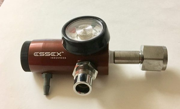 Heliox Regulator, 0-20 LPM, Large Cylinder, CGA 280, 70:30 Ratio, With DISS 1180 Auxiliary Outlet