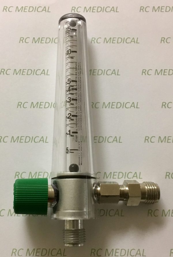 Precision Medical 0-15 LPM Oxygen Flowmeter with DISS Male Adapter