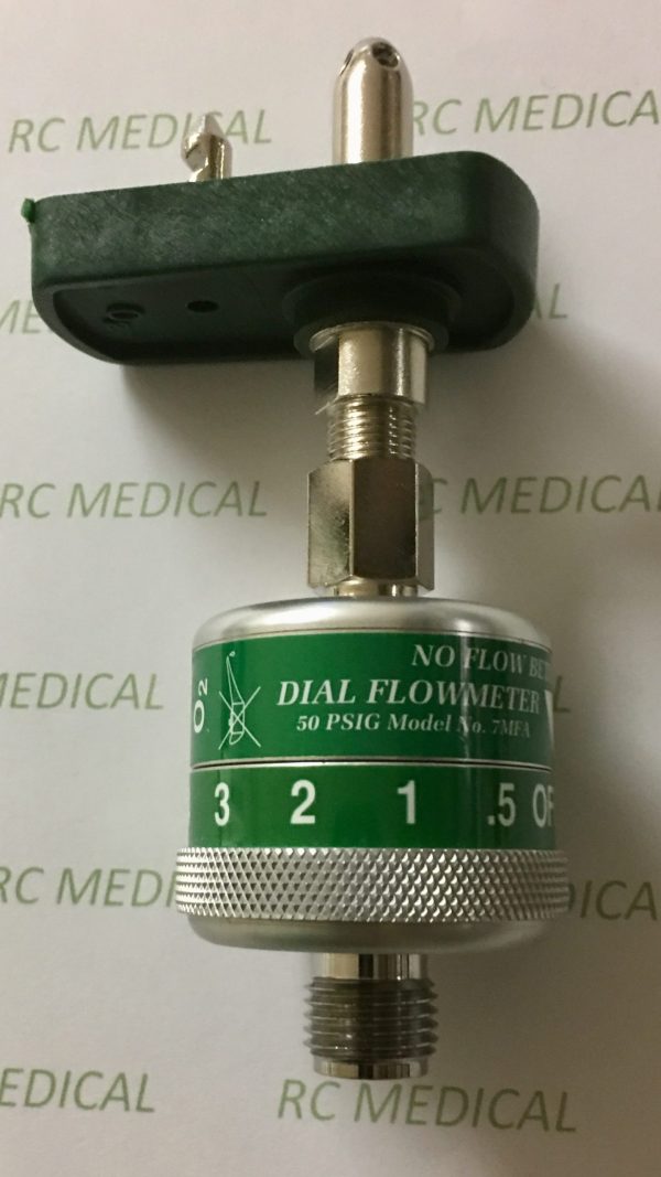 Precision Medical 1/2-15 LPM Fixed Flow Oxygen Flowmeter TOP CONNECTION-Chemetron (NCG)