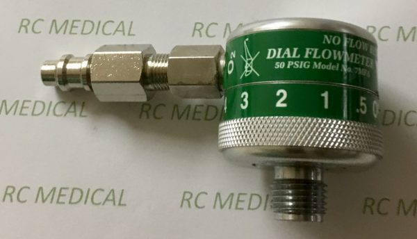 Precision Medical 1/2-15 LPM Fixed Flow Oxygen Flowmeter - Puritan Bennett