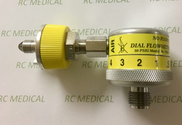 Precision Medical 1/2-15 LPM Fixed Flow AIR Flowmeter - Ohmeda