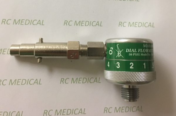 Precision Medical 1/2-15 LPM Fixed Flow Oxygen Flowmeter - Oxequip