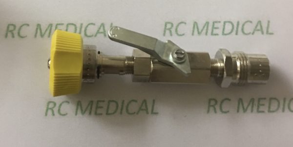 AIR DISS Male with Shut Off Valve X AIR DISS Female Hand Tight