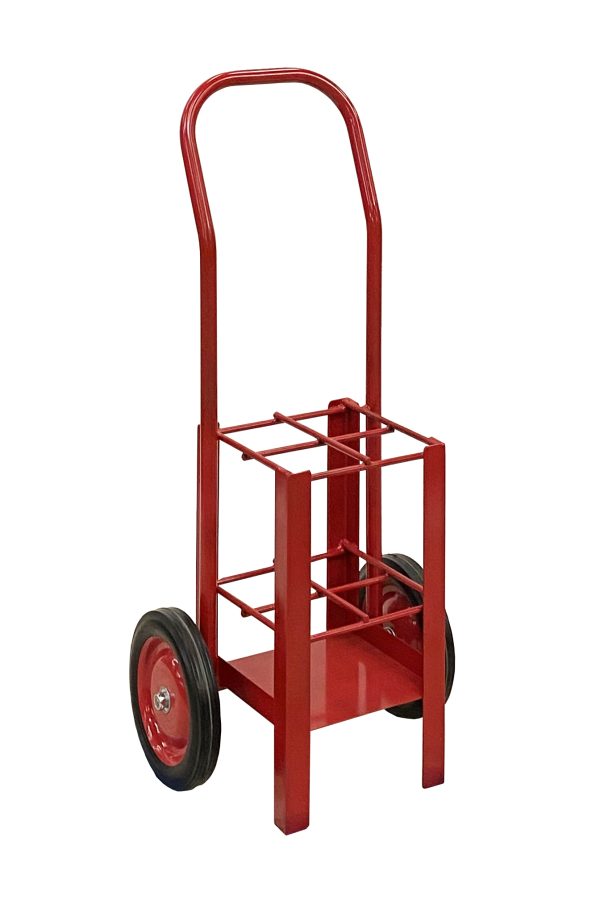 Cylinder Cart - D & E (4) 2 Wheel Cart - PAINTED RED