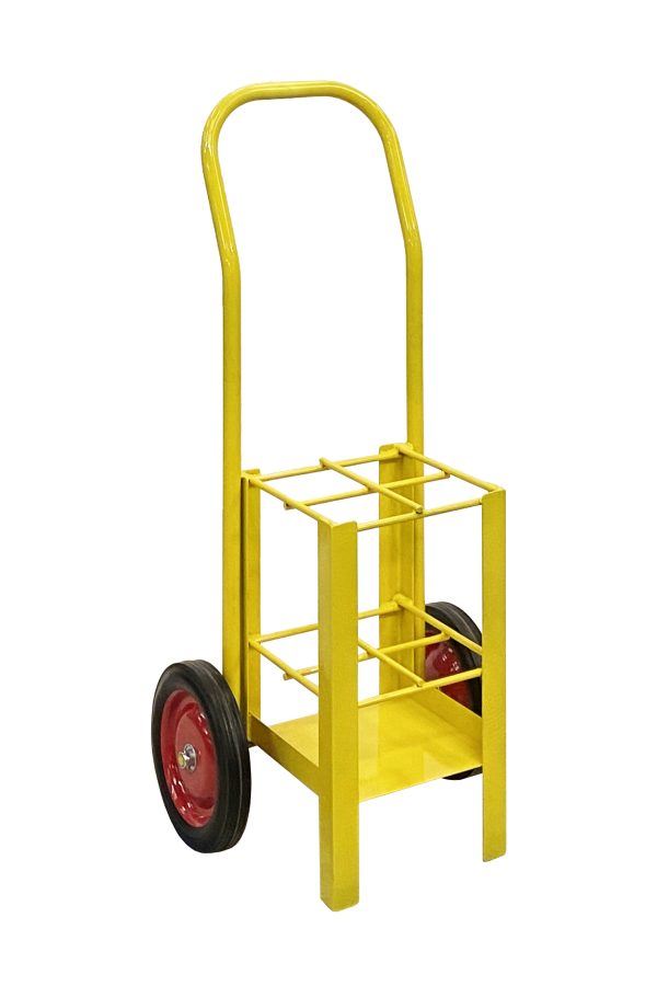 Cylinder Cart - D & E (4) 2 Wheel Cart - PAINTED YELLOW