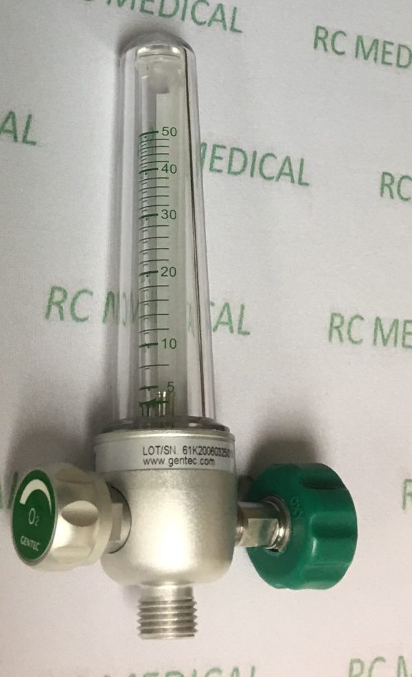 Gentec 50 LPM Oxygen Flowmeter with DISS Handtight