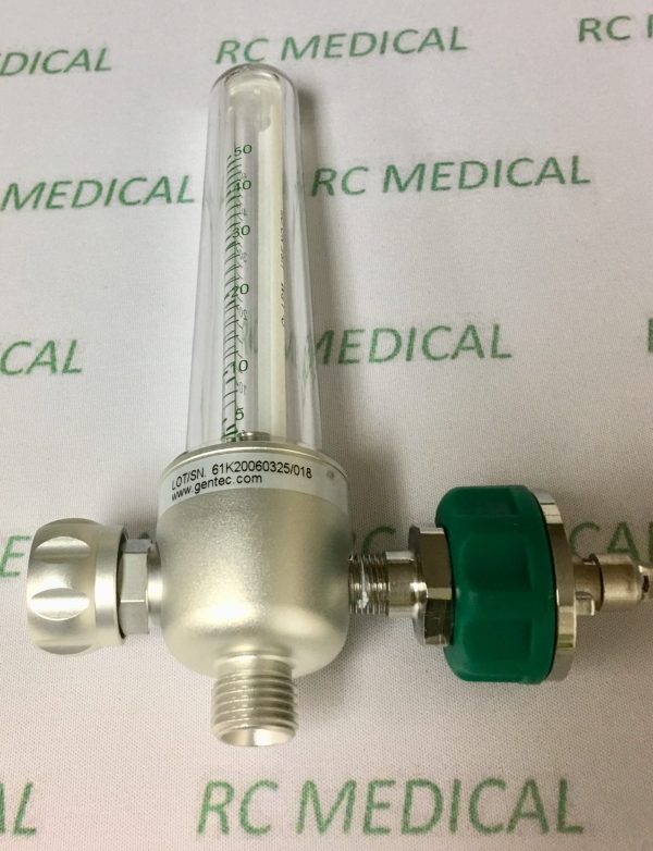 Gentec 50 LPM Oxygen Flowmeter with Ohmeda Adapter