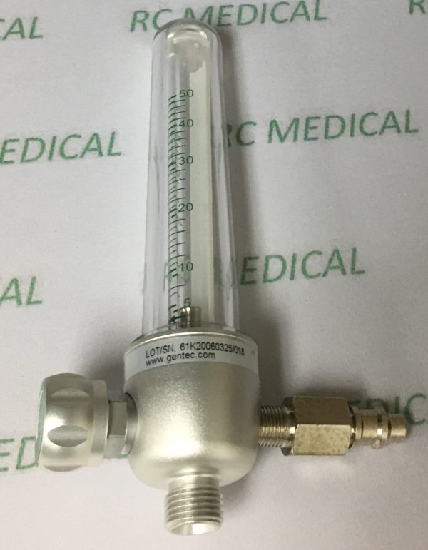 Gentec 50 LPM Oxygen Flowmeter with Puritan Adapter