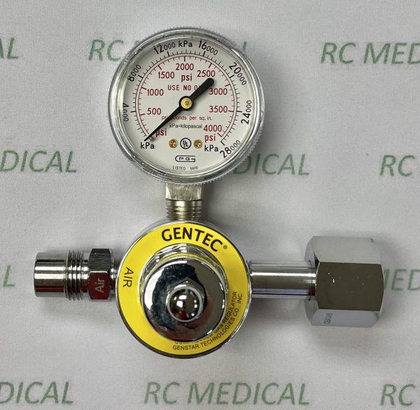 Gentec AIR Regulator, 50 PSI, Large Cylinder (CGA 346)
