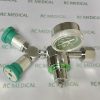 Oxygen Regulator with Dual Ohmeda Female Couplers, 50 PSI, Large Cylinder - Image 2