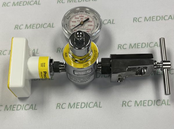 Air High Pressure Regulator with Chemetron Quick Connect, Preset 50 PSI, Small Cylinder