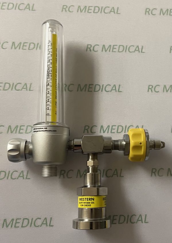 15 LPM AIR Flowmeter for Ohmeda Wall Outlet with 50 PSI-Ohmeda Female Quick Connect
