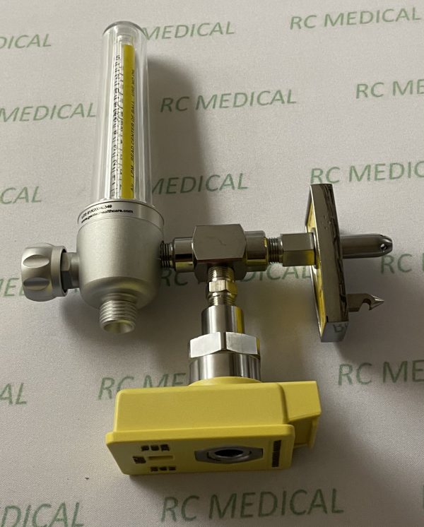 15 LPM AIR Flowmeter for Chemetron Wall Outlet with 50 PSI-Chemetron Female Quick Connect