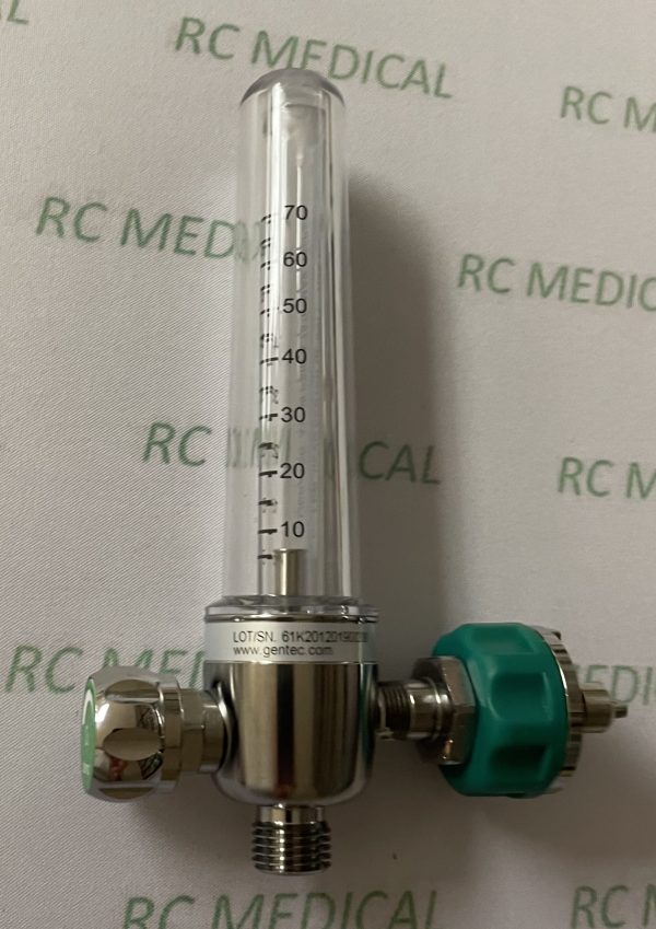 Gentec 70 LPM Oxygen Flowmeter with Ohmeda Adapter