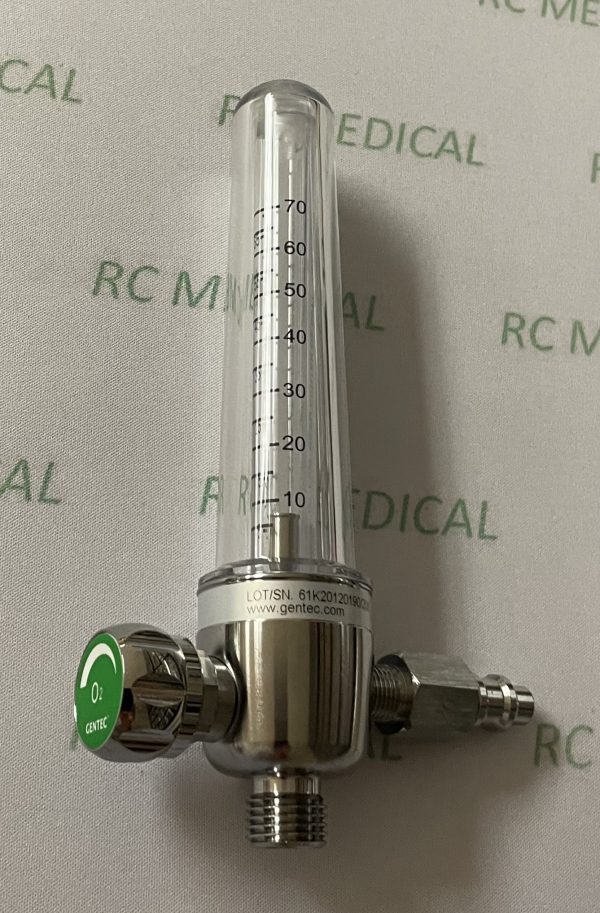 Gentec 70 LPM Oxygen Flowmeter with Puritan-Bennett Adapter
