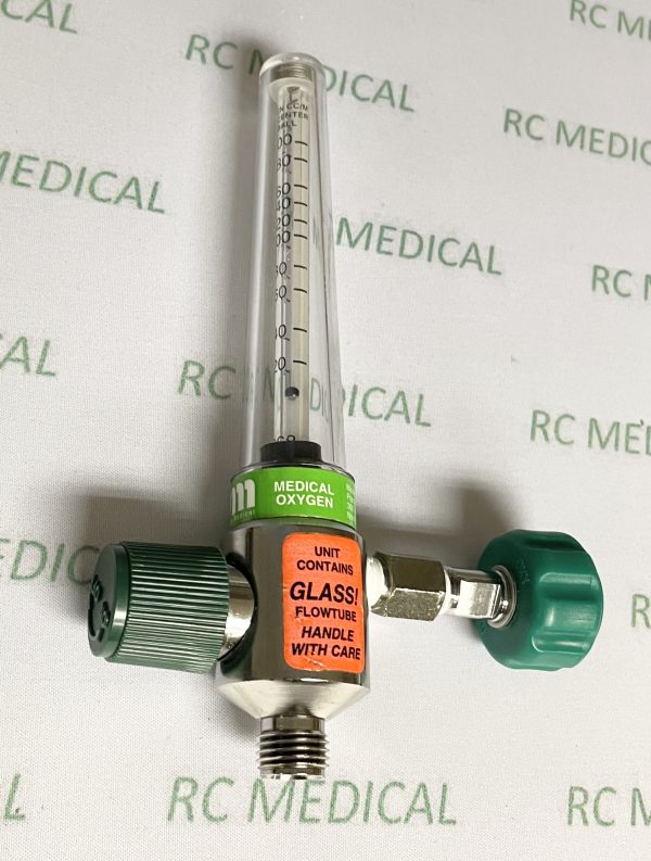 Precision Medical 0-200cc Oxygen Flowmeter (Pediatric) DISS Female, Hand Tight Nut