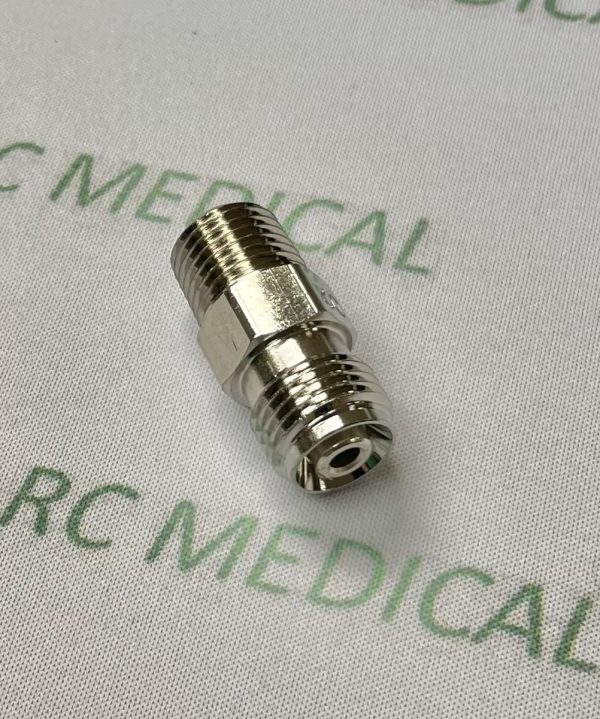 DISS Male x 1/4" NPT Male with Check Valve OXY