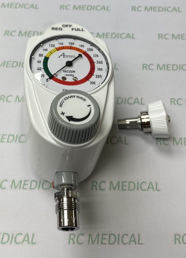 Amvex Continuous 0-300, 3 Mode, Suction Regulator with DISS Male Outlet and DISS FE Wall Adapter