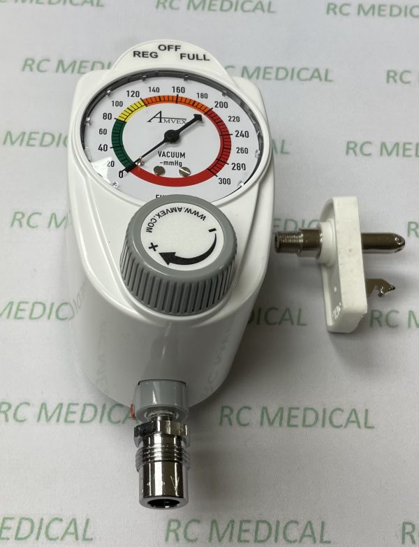 Amvex Continuous 0-300, 3 Mode, Suction Regulator with DISS Male Outlet and Chemetron Wall Adapter