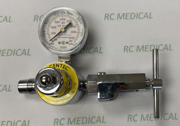 Gentec Air Regulator, Preset 50 PSI, Small Cylinder, ( CGA950 )