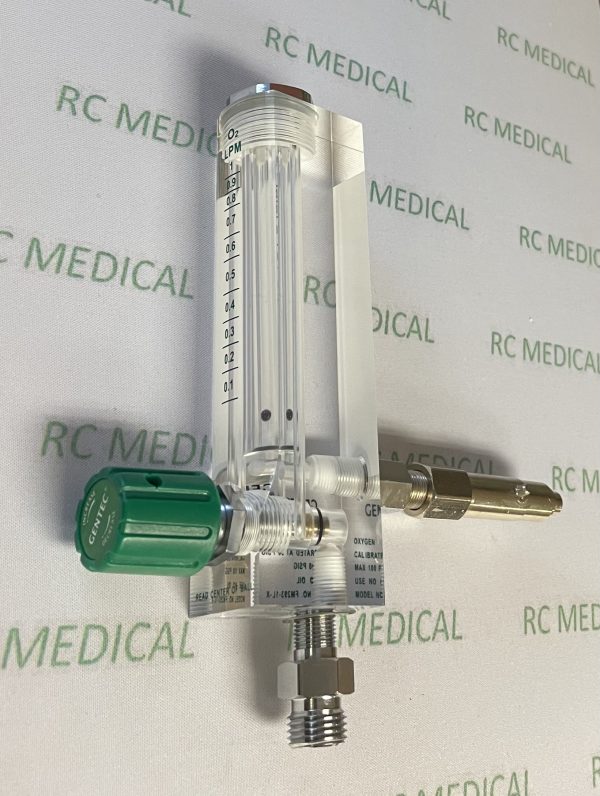 Gentec 0-1 LPM, Pediatric Oxygen Flowmeter with Oxequip Quick Connect