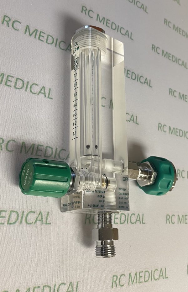 Gentec 0-1 LPM, Pediatric Oxygen Flowmeter with Ohmeda Quick Connect