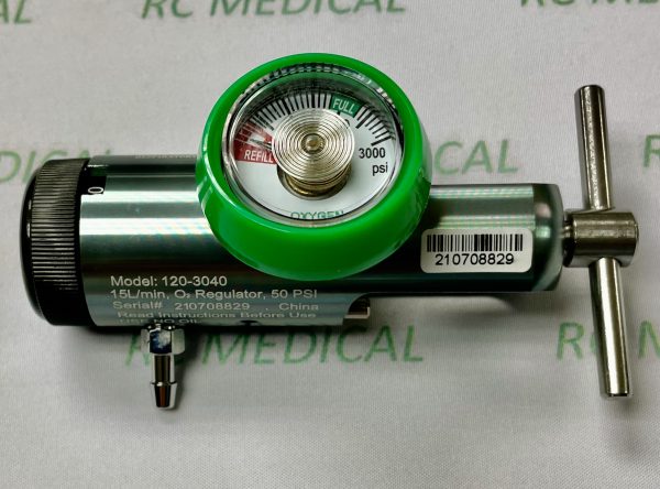 Responsive Respiratory Fixed Flow E Cylinder Oxygen Regulator, 0-15
