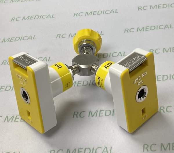 DISS Y Block with 2 Chemetron Couplers for AIR