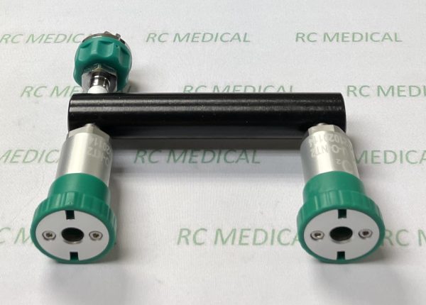 Precision Medical T-Block Ohmeda, Oxygen, (offset right)