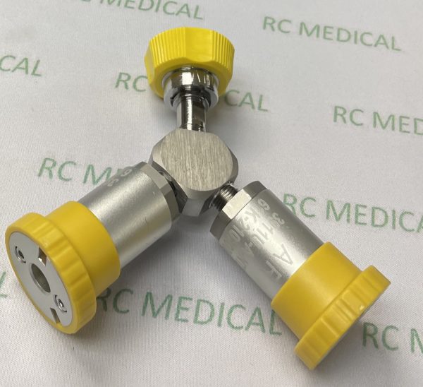 DISS Y Block with 2 Ohmeda Couplers for AIR