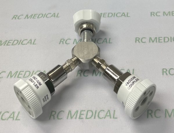 DISS Y Block with 2 Ohmeda Couplers for VAC