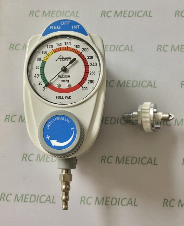 Amvex Continuous/Intermittent Suction Regulator, 0-300 mm Hg, Ohmeda Inlet, Tubing Nipple Outlet  Limited Quantities  COMPARE TO DISCONTINUED WESTERN MEDICA MODEL SRQ2107IN STOCK