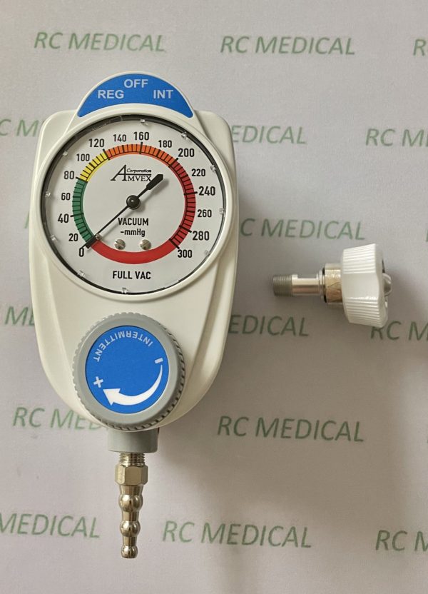 Amvex Continuous/Intermittent Suction Regulator, 0-300 mm Hg, DISS FE Inlet, Tubing Nipple Outlet   Limited Quantities  COMPARE TO DISCONTINUED WETERN MEDICA MODEL SRQ2104IN STOCK