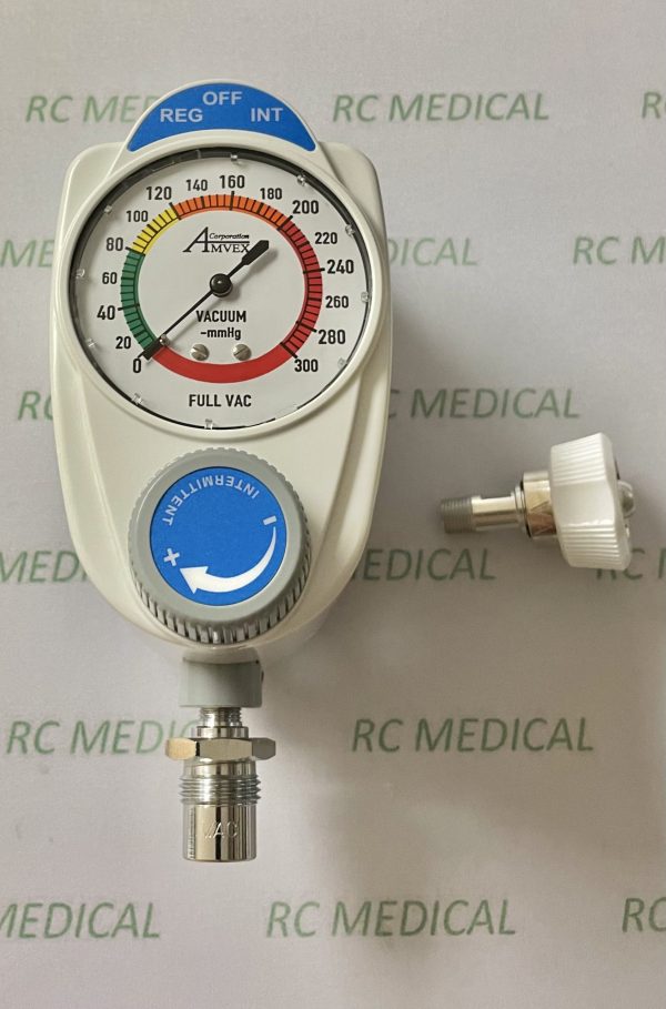 Amvex Continuous/Intermittent Suction Regulator, 0-300 mm Hg, DISS FE Inlet, DISS M Outlet     Limited Quantities   COMPARE TO DISCONTINUED WESTERN MEDICA MODEL SRQ2104DIN STOCK