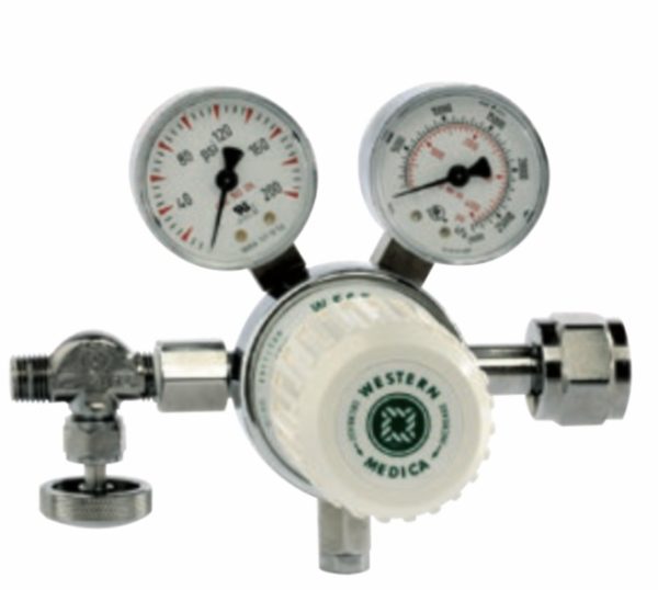 Western Medica 0-180 PSI High Purity Oxygen Regulator for Large (CGA540) Cylinders