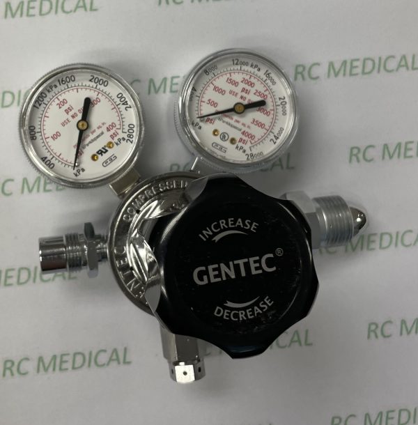 Gentec 0-250 PSI Nitrogen Regulator for Large (CGA580) Cylinder