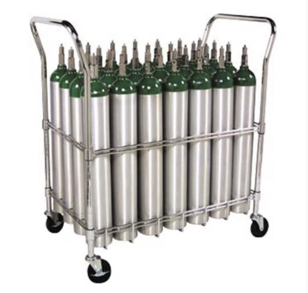 Oxygen Cylinder Cart (Holds 28 "D or E" Cylinders)