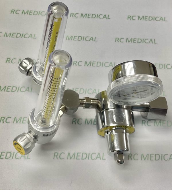 Air Large Cylinder Regulator, with 2 Flowmeters