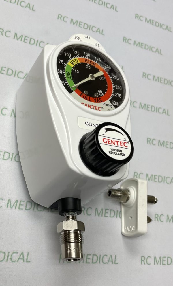 Gentec 0-300 Continuous/Intermittent Suction Regulator with Chemetron (NCG) Inlet and DISS Male Outlet    Limited Quantities