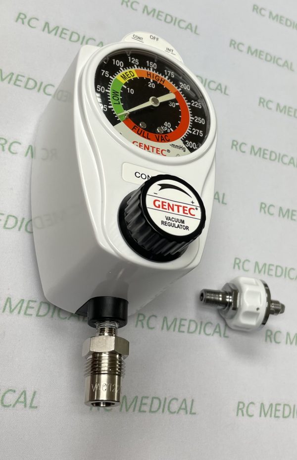 Gentec 0-300 Continuous/Intermittent Suction Regulator with Ohmeda Inlet and DISS Male Outlet  Limited Quantities